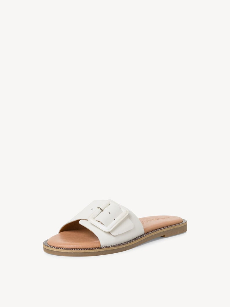 in pelle di mulo bianco 1-27105-42-117 compra tamaris muli online
