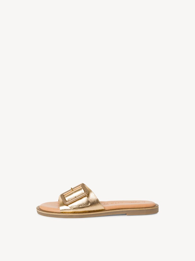 in pelle di mulo oro 1-27105-42-933 compra tamaris muli online