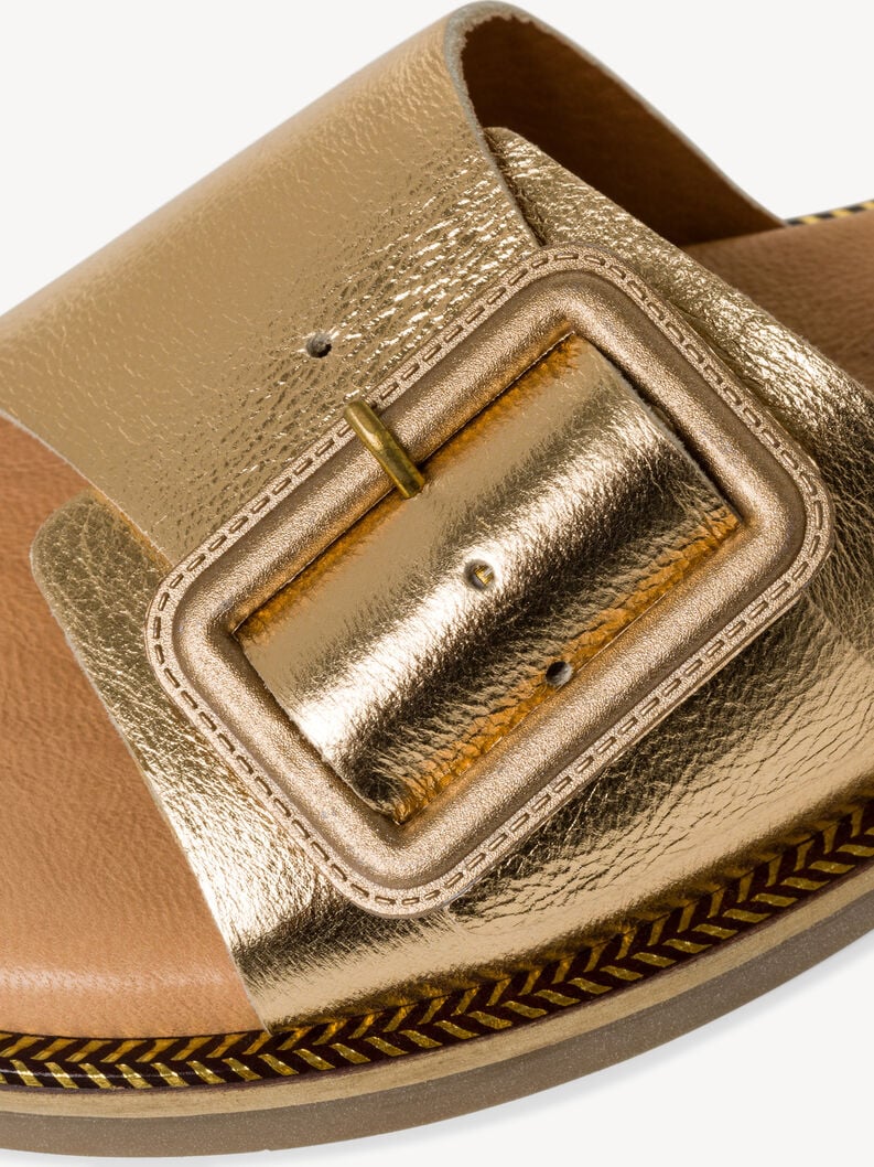 in pelle di mulo oro 1-27105-42-933 compra tamaris muli online
