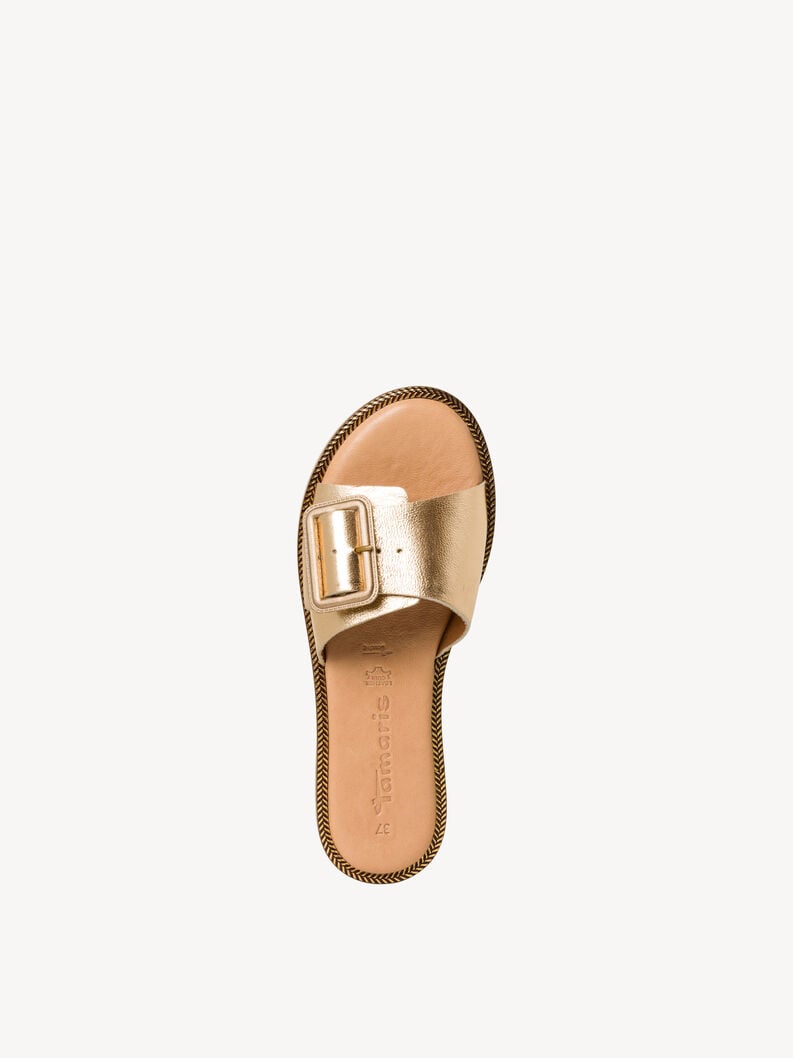 in pelle di mulo oro 1-27105-42-933 compra tamaris muli online
