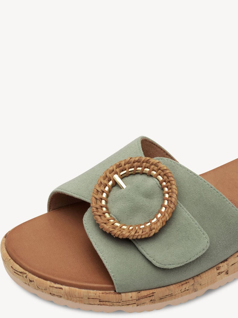 in pelle di mulo verde 1-27123-44-771 compra tamaris muli online
