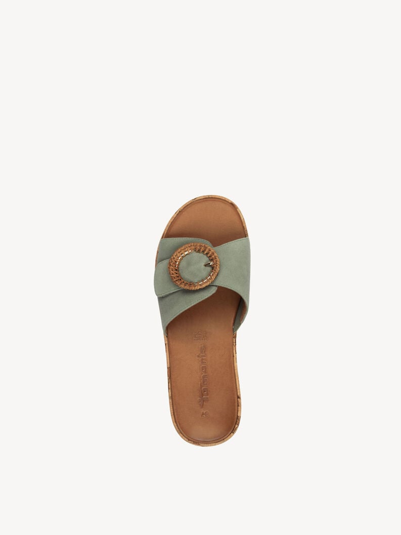 in pelle di mulo verde 1-27123-44-771 compra tamaris muli online