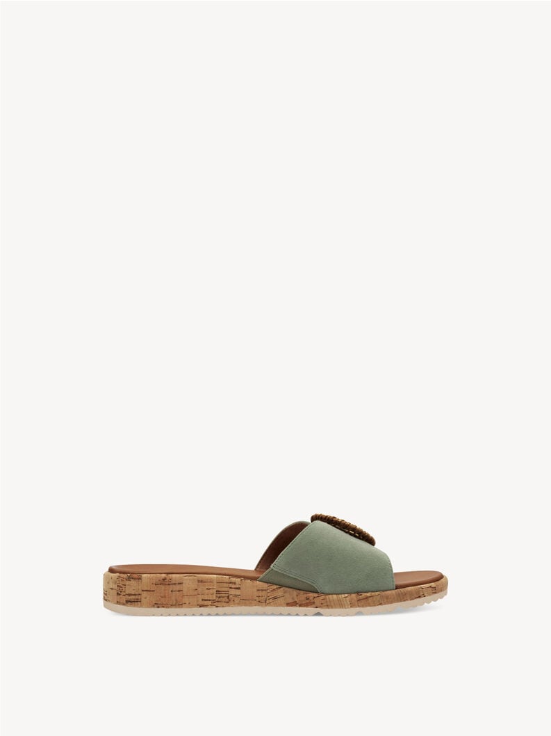 in pelle di mulo verde 1-27123-44-771 compra tamaris muli online