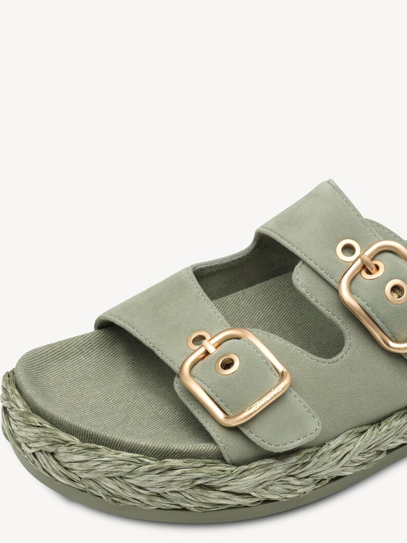 in pelle di mulo verde 1-27412-44-771 compra tamaris muli online