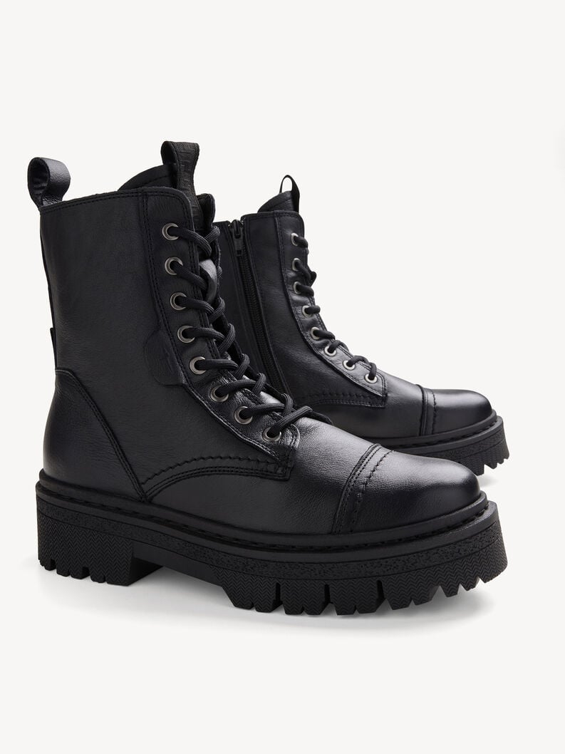 bootie in pelle - nero 1-25204-45-001 compra tamaris stivaletti online