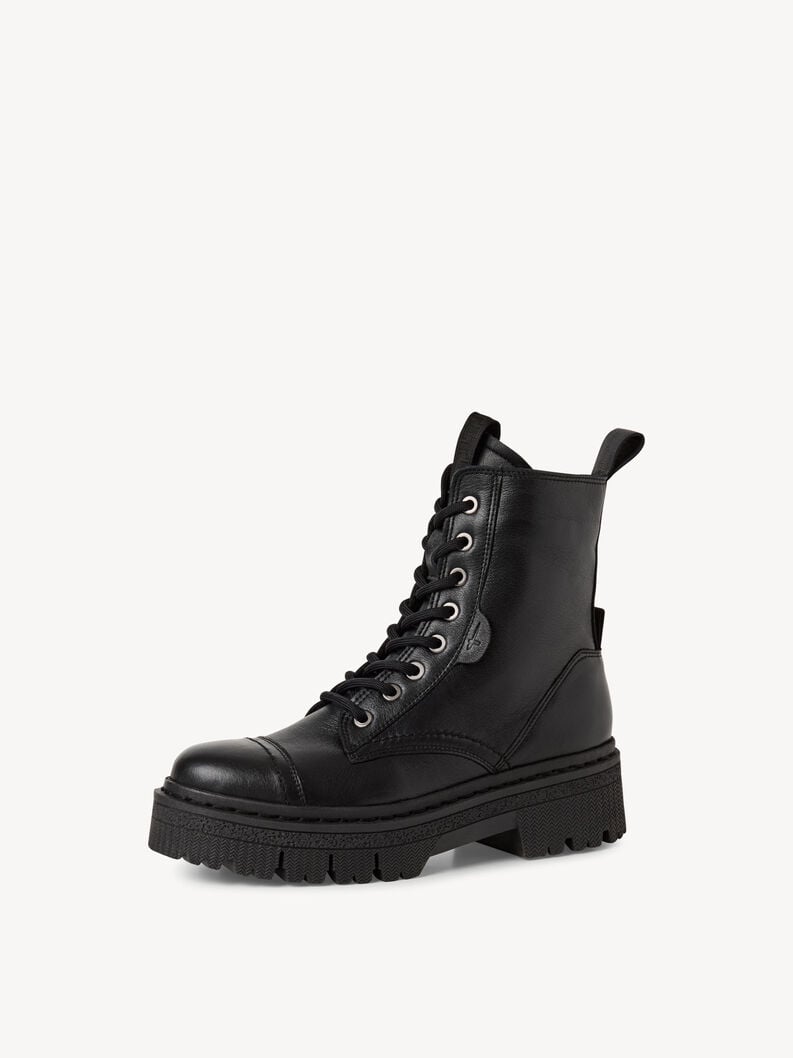 bootie in pelle - nero 1-25204-45-001 compra tamaris stivaletti online