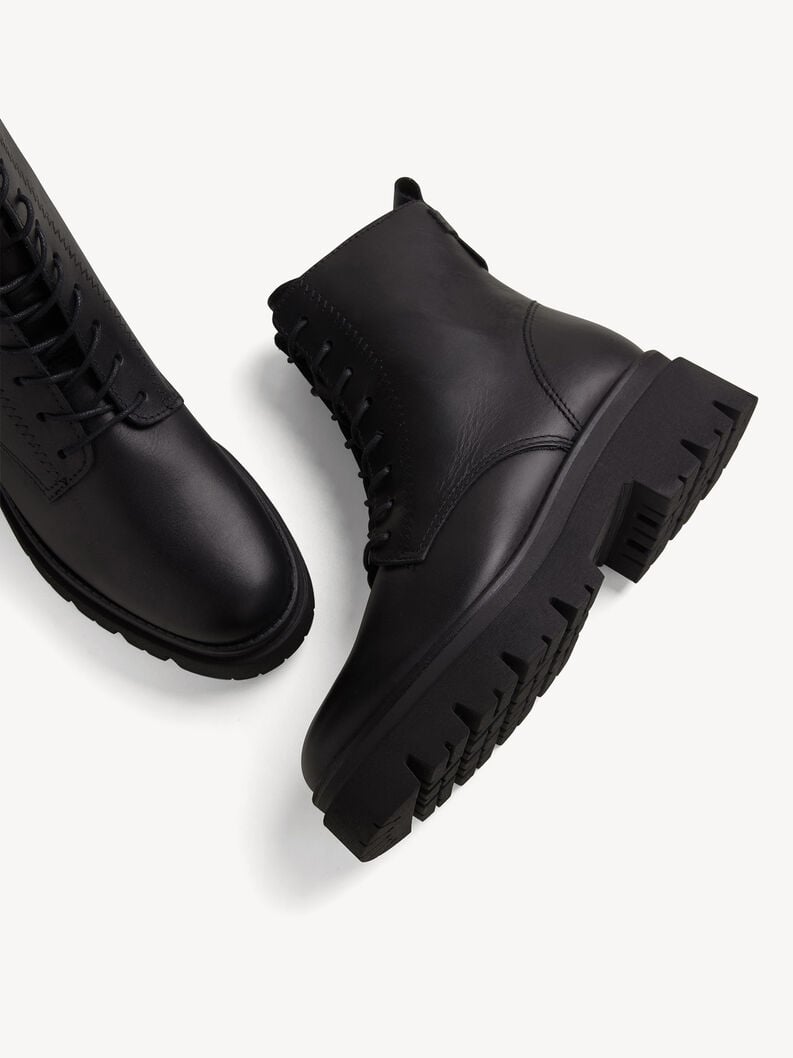 bootie in pelle - nero 1-25268-45-001 compra tamaris stivaletti online