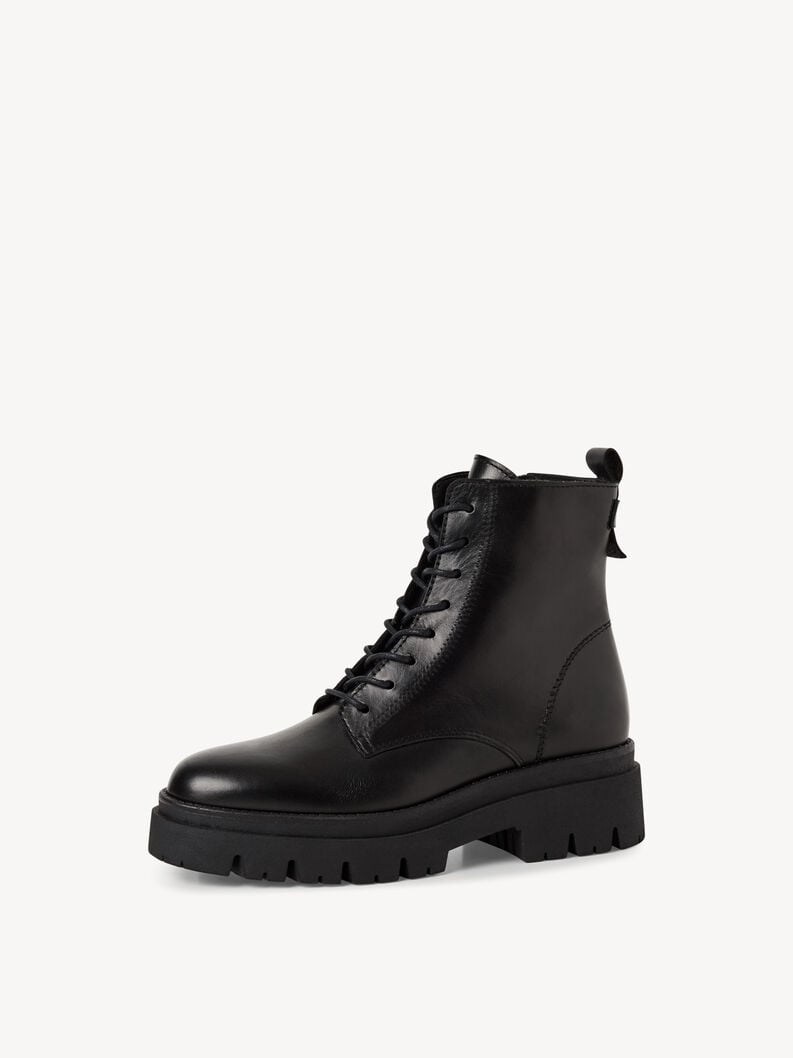 bootie in pelle - nero 1-25268-45-001 compra tamaris stivaletti online