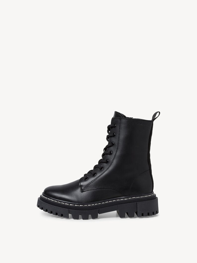 bootie in pelle - nero 1-25276-41-003 compra tamaris stivaletti online