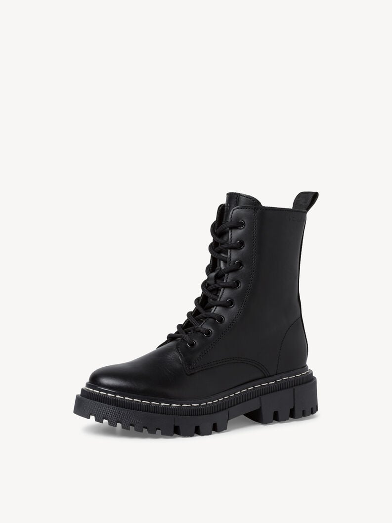 bootie in pelle - nero 1-25276-41-003 compra tamaris stivaletti online