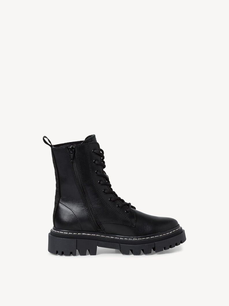 bootie in pelle - nero 1-25276-41-003 compra tamaris stivaletti online
