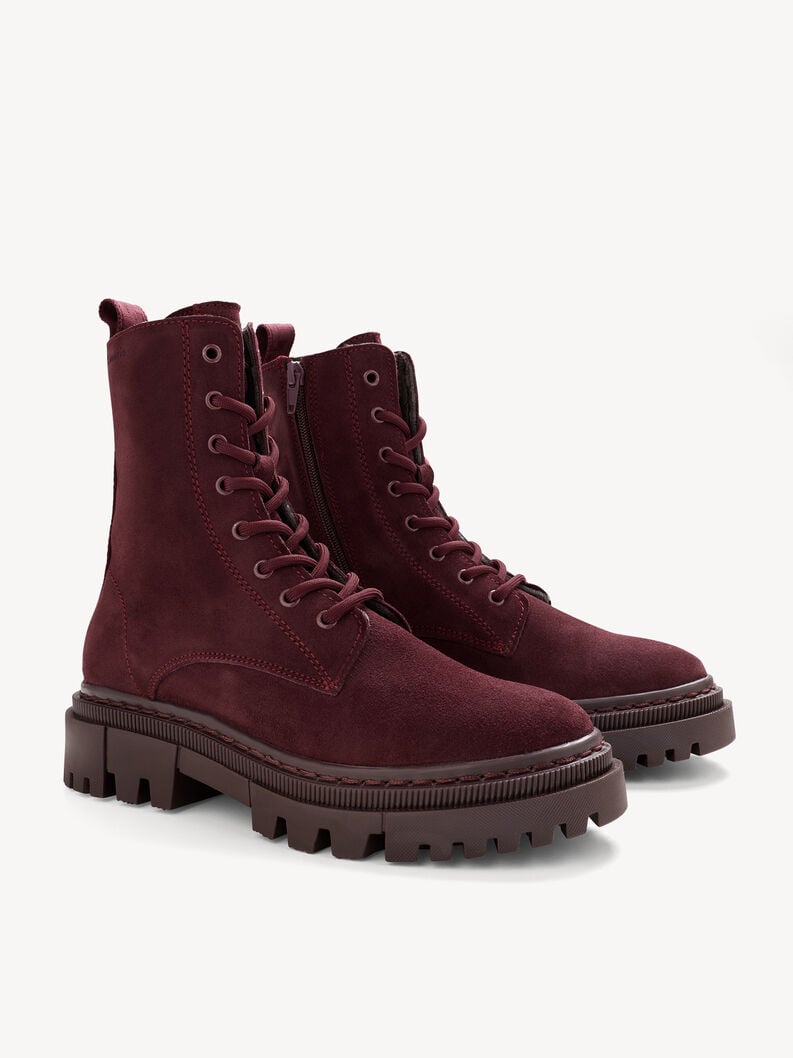 bootie in pelle - rosso 1-25276-41-537 compra tamaris stivaletti online