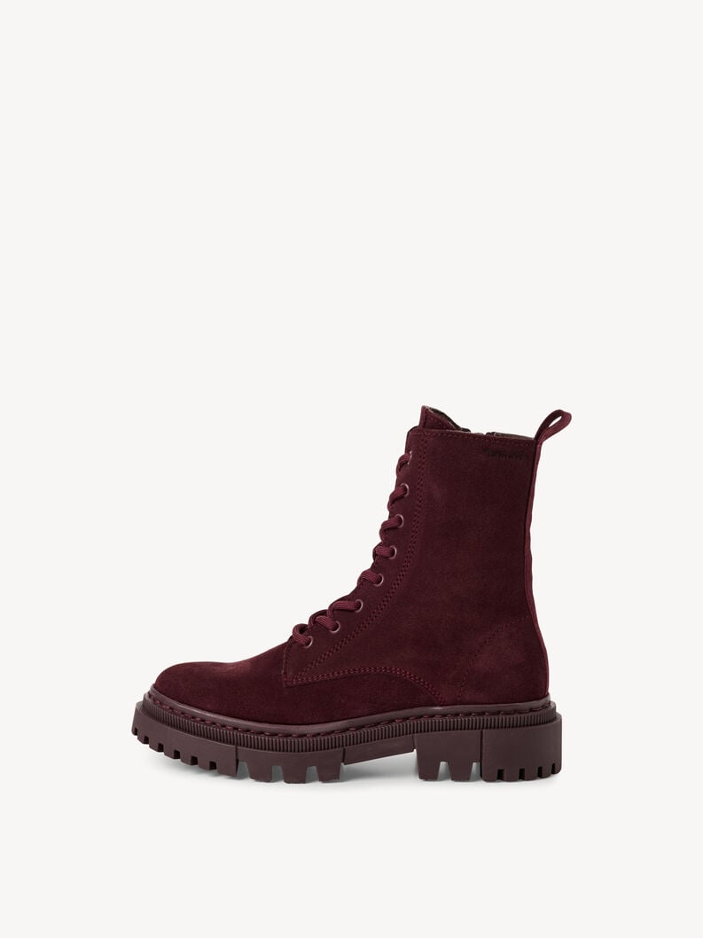 bootie in pelle - rosso 1-25276-41-537 compra tamaris stivaletti online