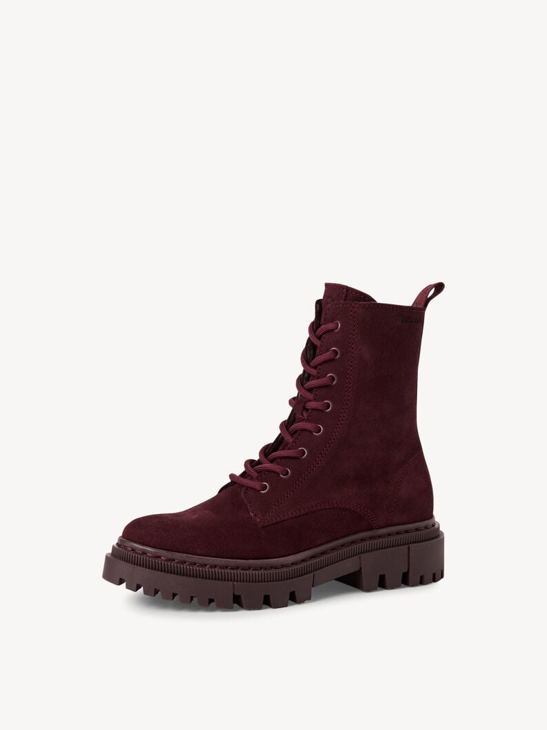 bootie in pelle - rosso 1-25276-41-537 compra tamaris stivaletti online