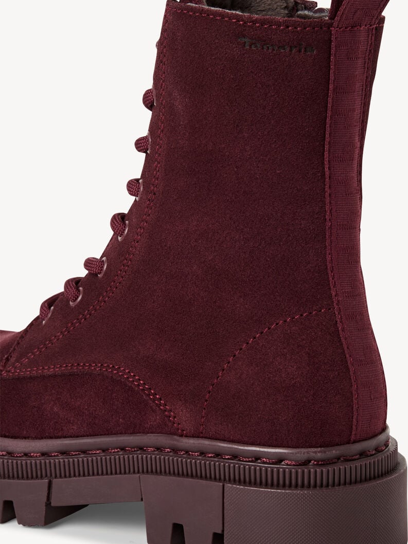 bootie in pelle - rosso 1-25276-41-537 compra tamaris stivaletti online
