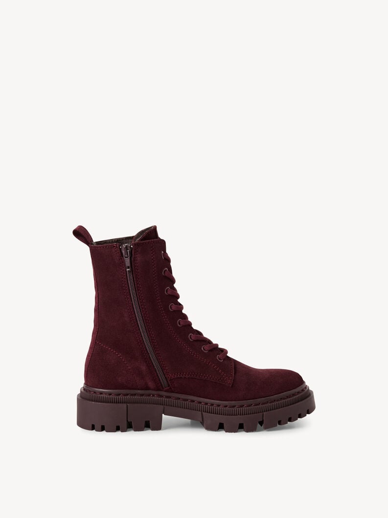 bootie in pelle - rosso 1-25276-41-537 compra tamaris stivaletti online