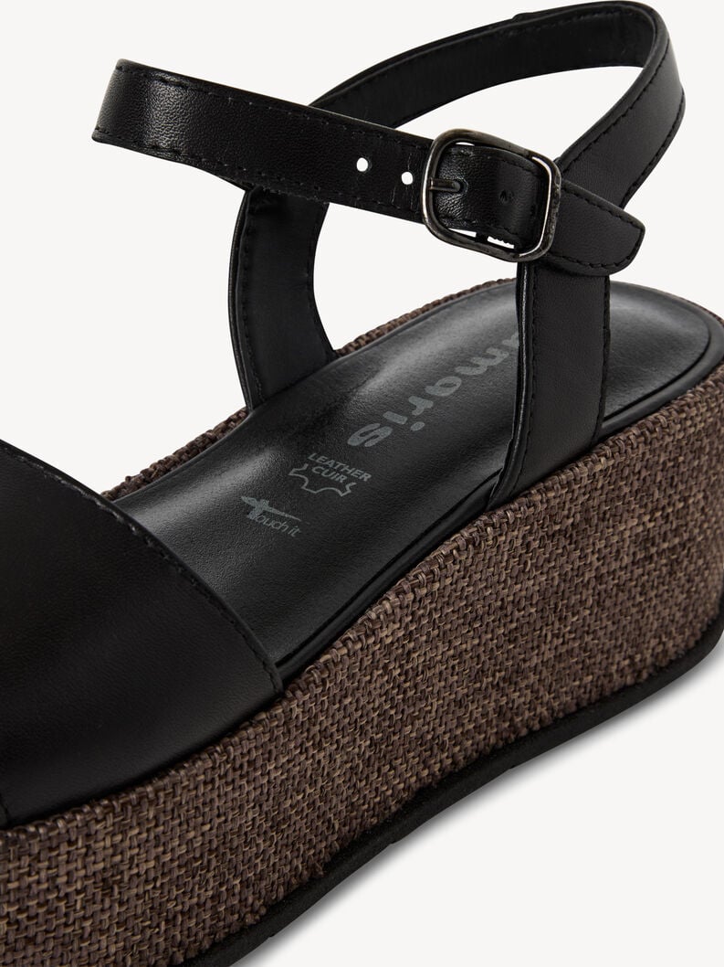 in pelle sandalo con tacco - nero 1-28020-42-001 compra tamaris sandali online