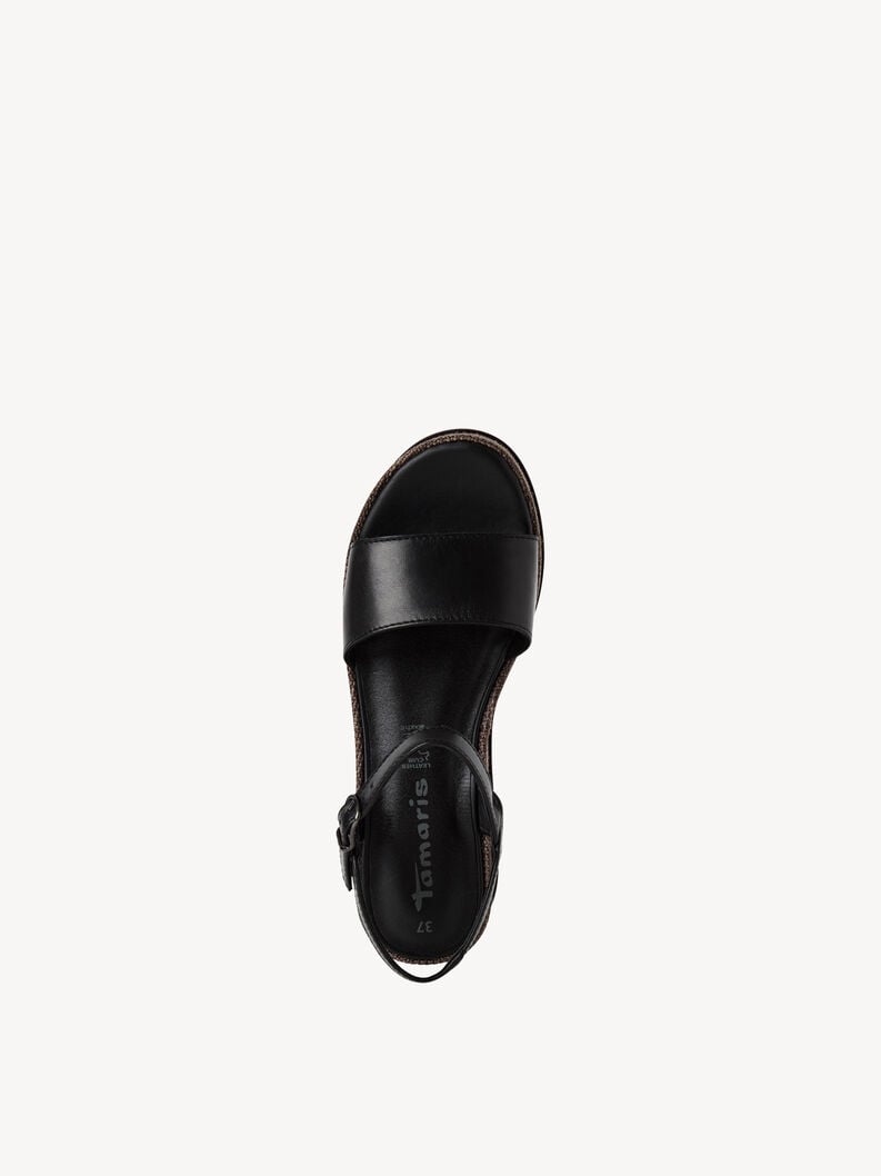 in pelle sandalo con tacco - nero 1-28020-42-001 compra tamaris sandali online
