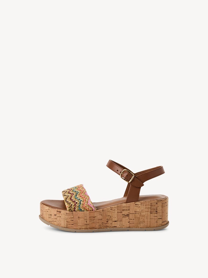 in pelle con tacco sandalo beige 1-28020-42-4a7 compra tamaris sandali online