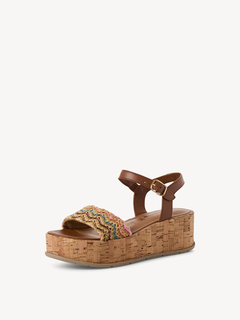in pelle con tacco sandalo beige 1-28020-42-4a7 compra tamaris sandali online