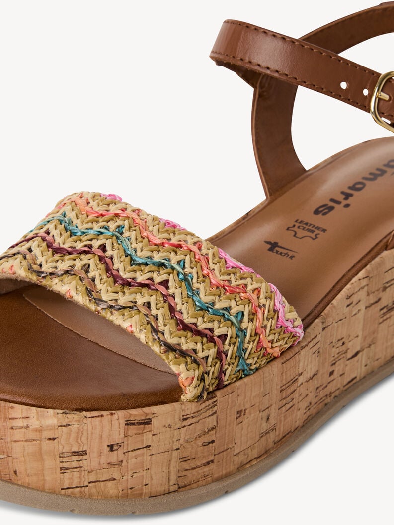 in pelle con tacco sandalo beige 1-28020-42-4a7 compra tamaris sandali online