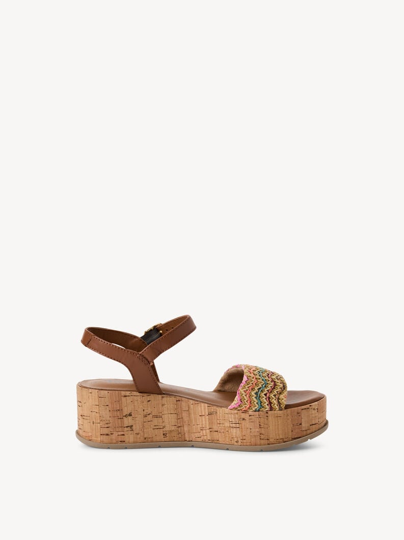 in pelle con tacco sandalo beige 1-28020-42-4a7 compra tamaris sandali online