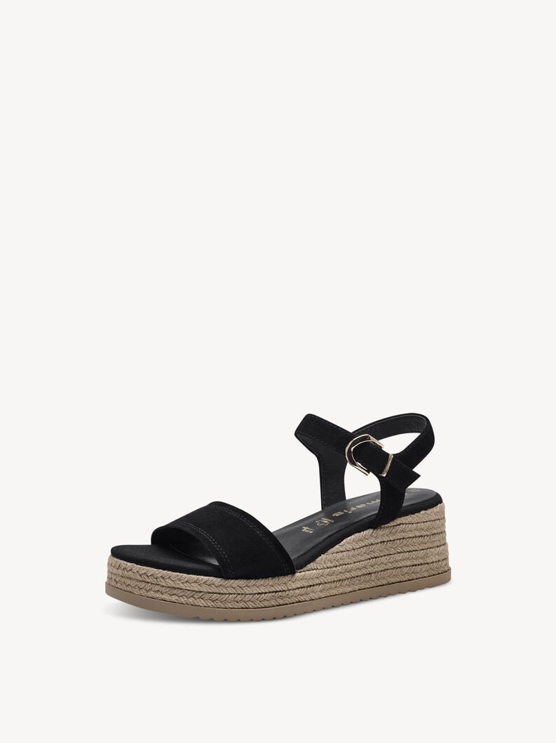 in pelle sandalo con tacco - nero 1-28061-42-001 compra tamaris sandali online