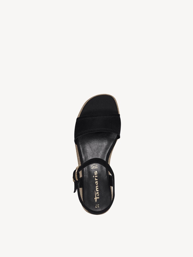 in pelle sandalo con tacco - nero 1-28061-42-001 compra tamaris sandali online