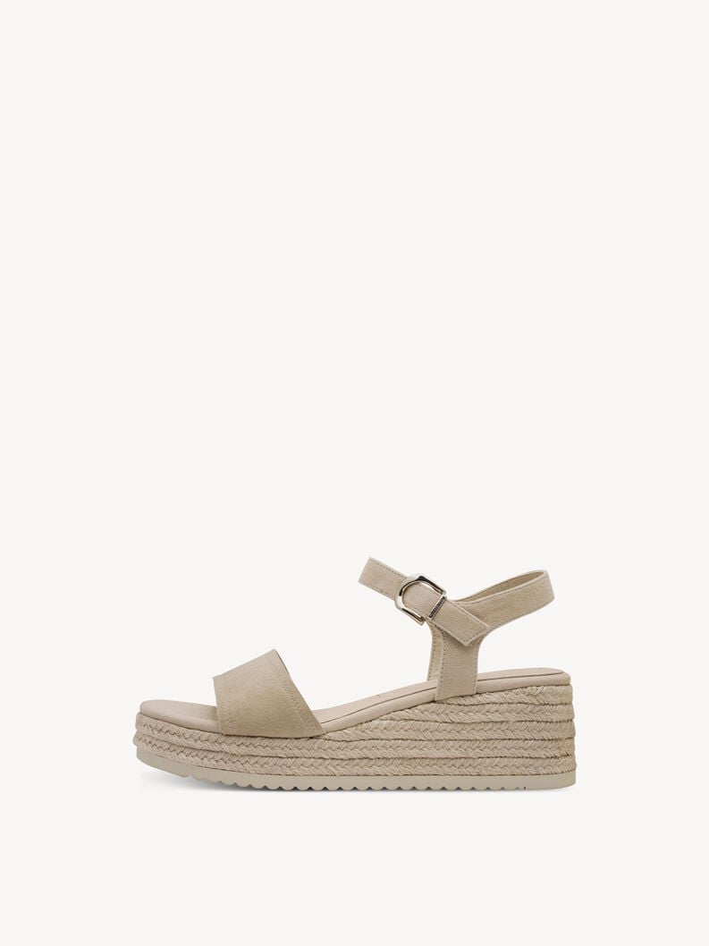 in pelle con tacco sandalo beige 1-28061-42-400 compra tamaris sandali online