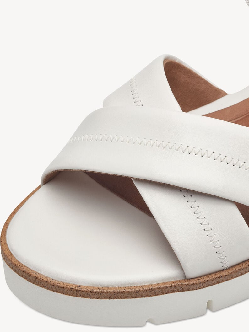 in pelle con tacco sandalo bianco 1-28202-42-117 compra tamaris sandali online