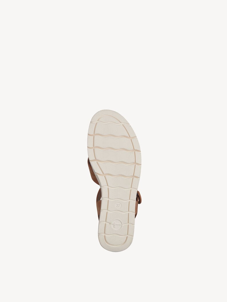 in pelle con tacco sandalo marrone 1-28202-42-310 compra tamaris sandali online