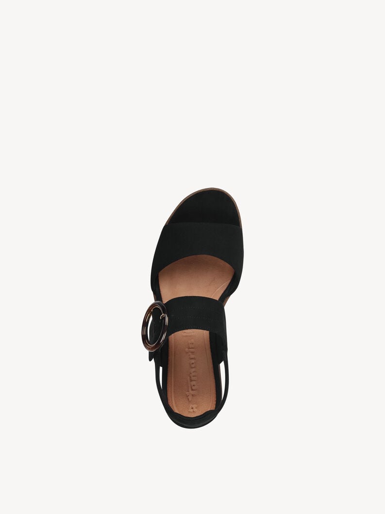 in pelle sandalo con tacco - nero 1-28206-42-007 compra tamaris sandali online