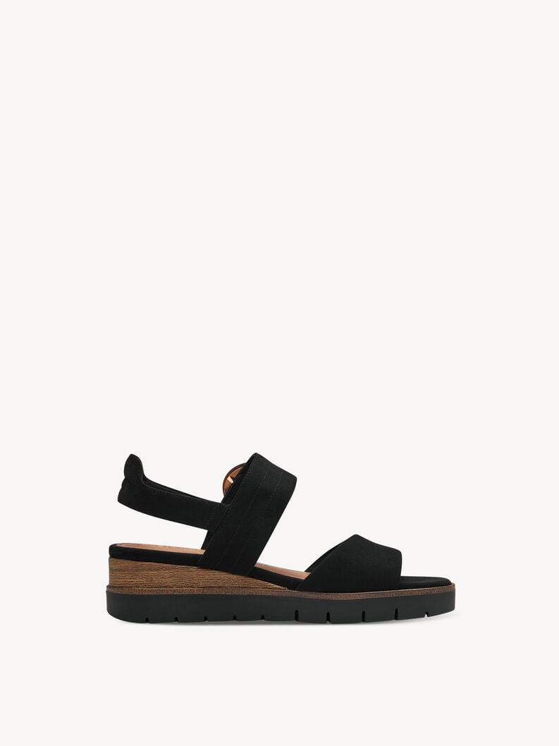 in pelle sandalo con tacco - nero 1-28206-42-007 compra tamaris sandali online