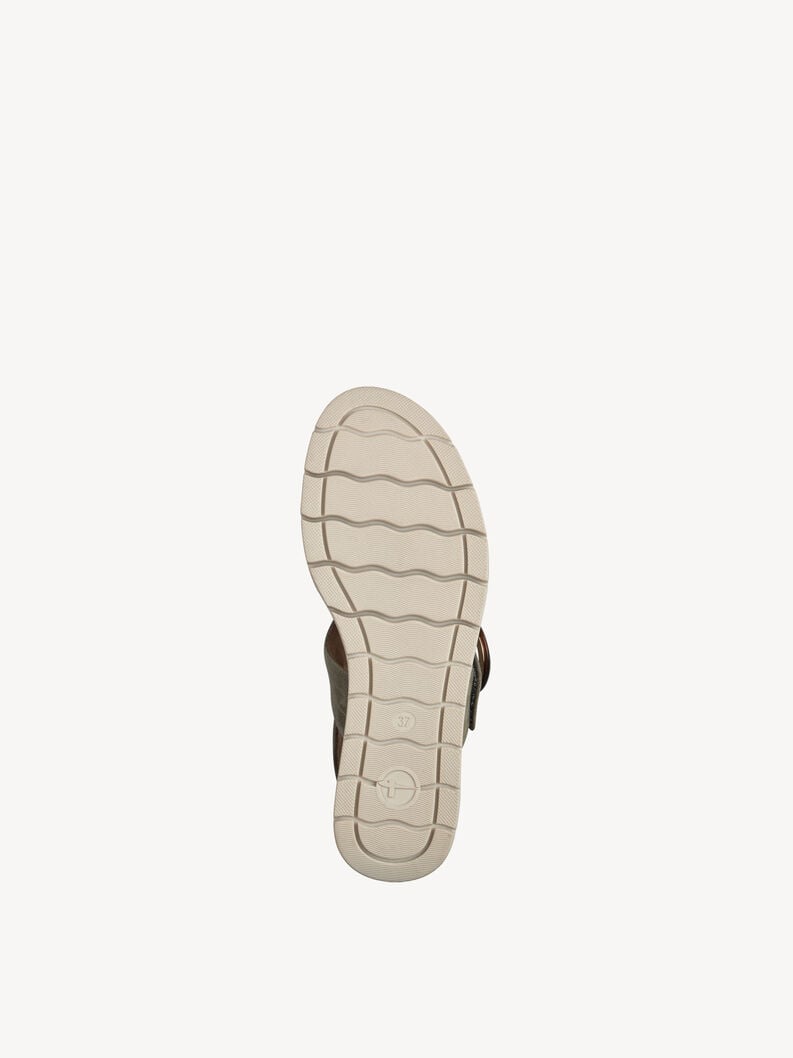 in pelle con tacco sandalo verde 1-28206-42-762 compra tamaris sandali online