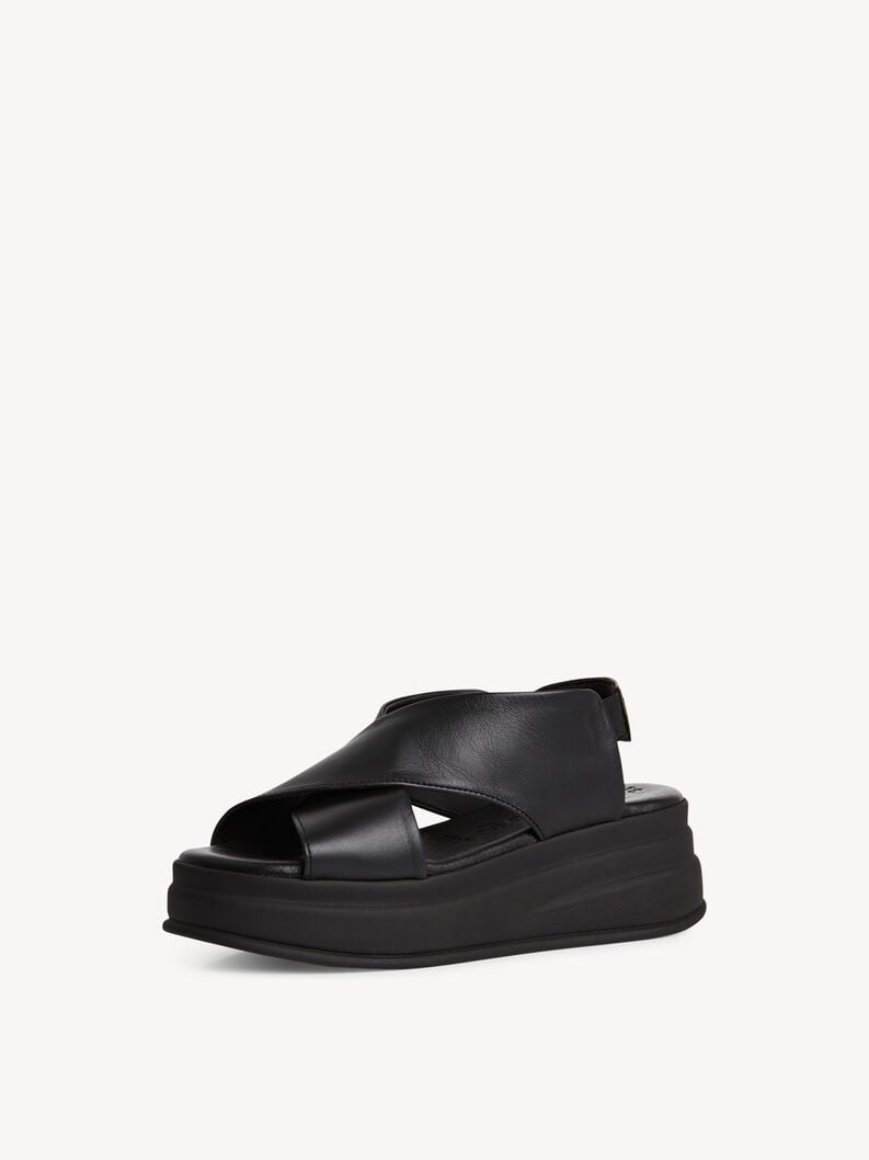 in pelle sandalo con tacco - nero 1-28303-44-001 compra tamaris sandali online