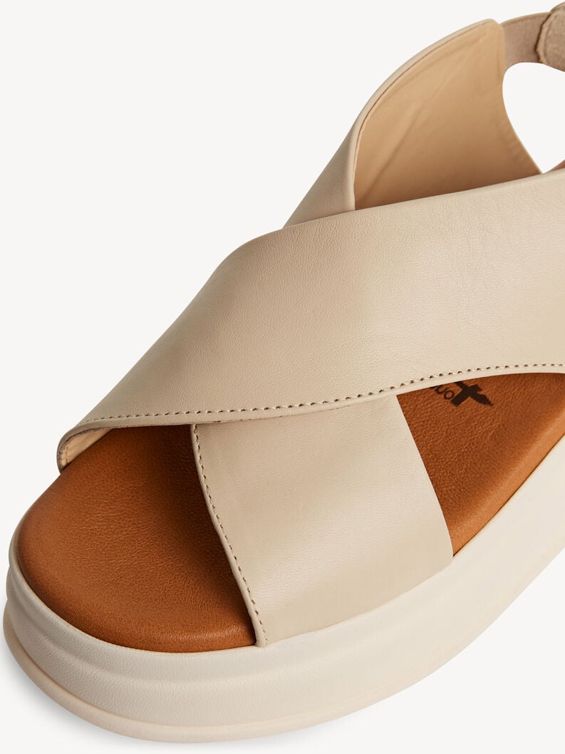 in pelle con tacco sandalo beige 1-28303-44-418 compra tamaris sandali online