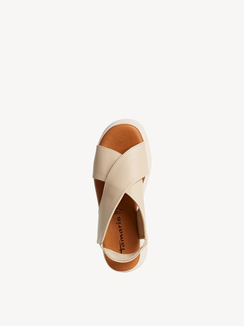 in pelle con tacco sandalo beige 1-28303-44-418 compra tamaris sandali online