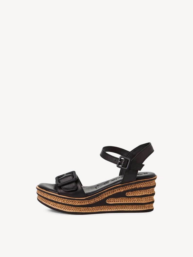 in pelle sandalo con tacco - nero 1-28310-44-001 compra tamaris sandali online