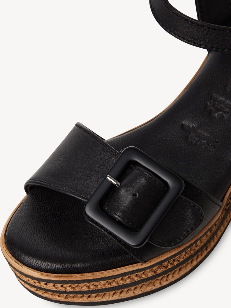 in pelle sandalo con tacco - nero 1-28310-44-001 compra tamaris sandali online