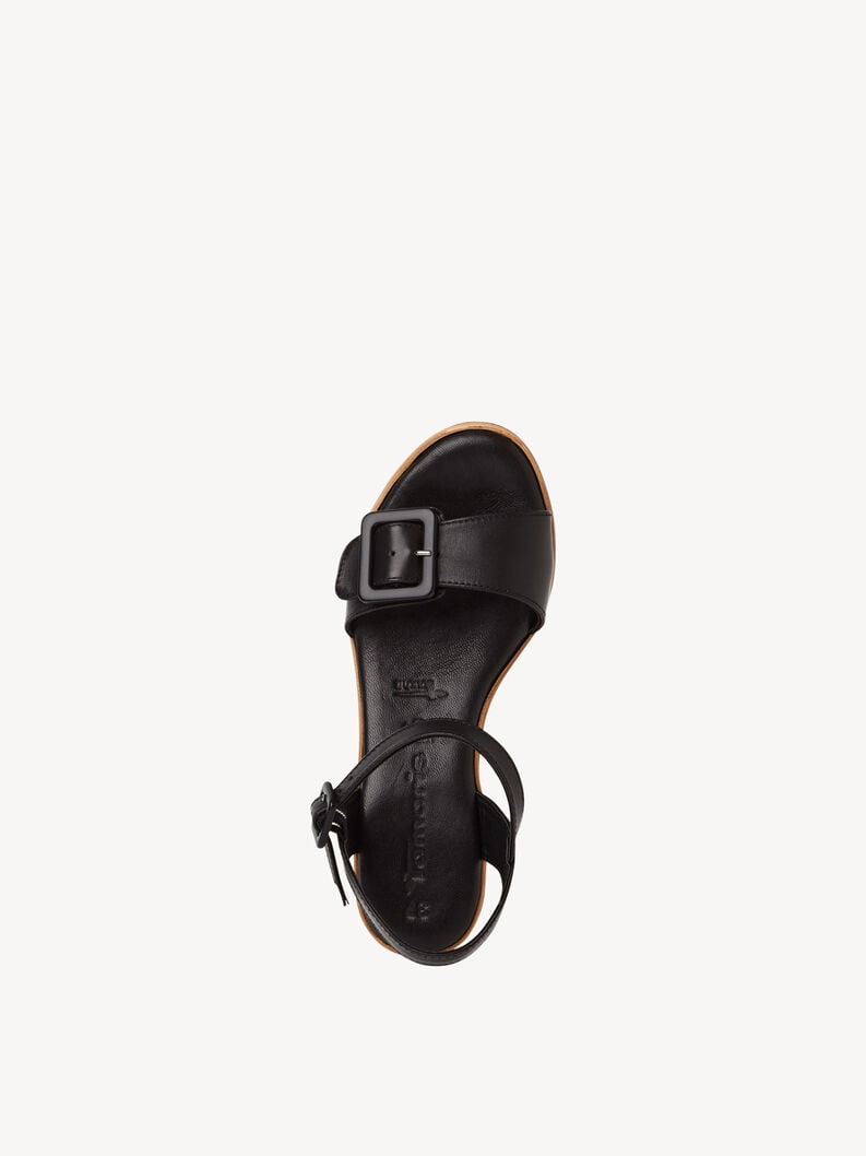 in pelle sandalo con tacco - nero 1-28310-44-001 compra tamaris sandali online