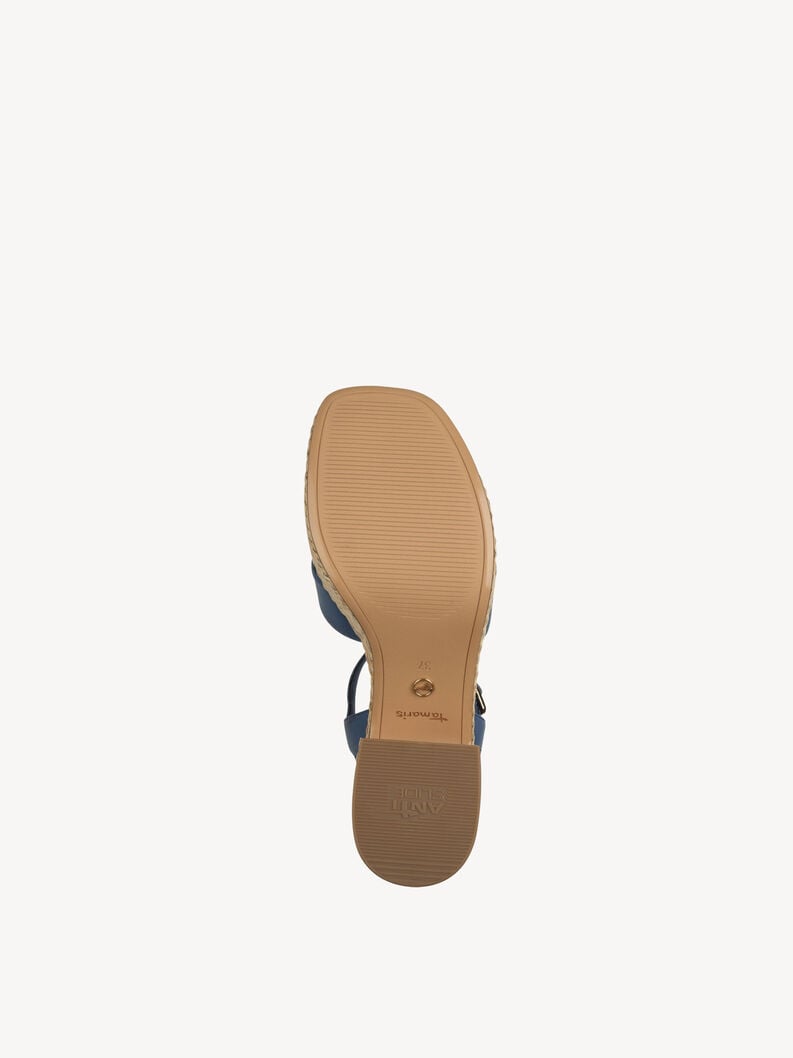 in pelle con tacco sandalo blu 1-28313-44-800 compra tamaris sandali online