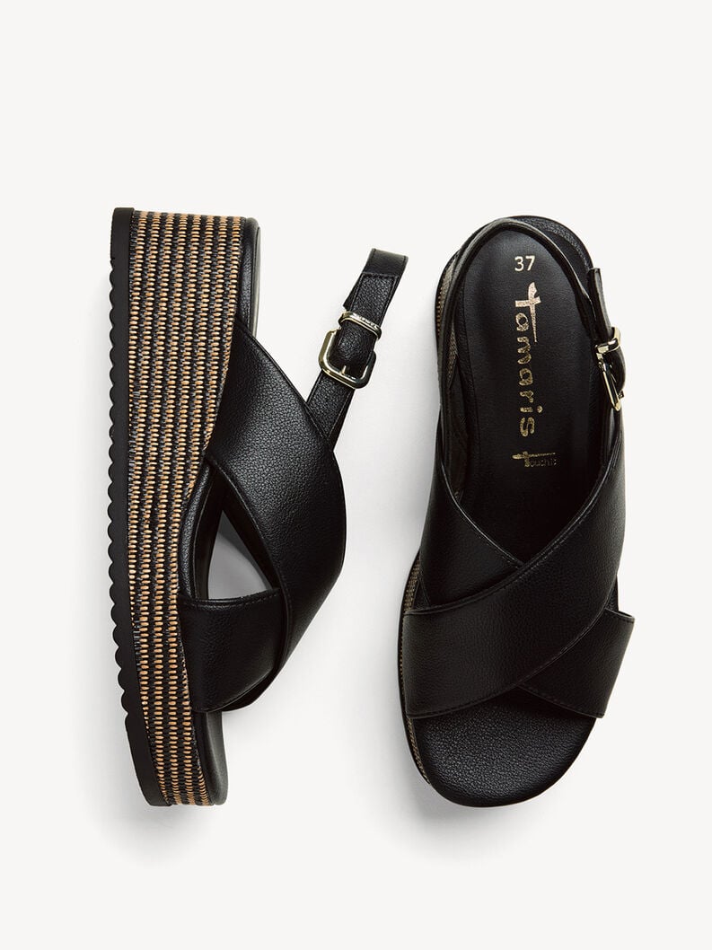 sandalo con tacco - nero 1-28315-44-001 compra tamaris sandali online