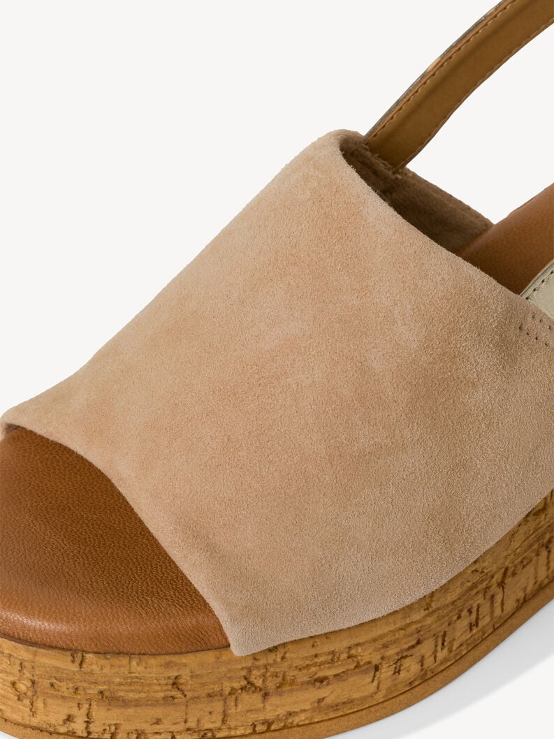 in pelle con tacco sandalo beige 1-28393-42-400 compra tamaris sandali online
