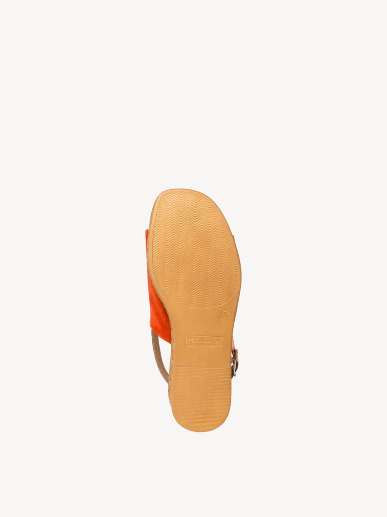 in pelle con tacco sandalo arancione 1-28393-42-606 compra tamaris sandali online