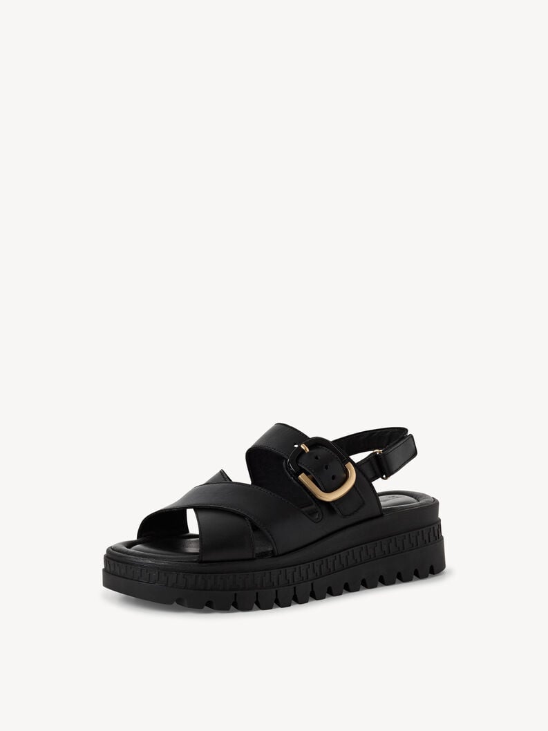 in pelle sandalo con tacco - nero 1-28704-44-003 compra tamaris sandali online