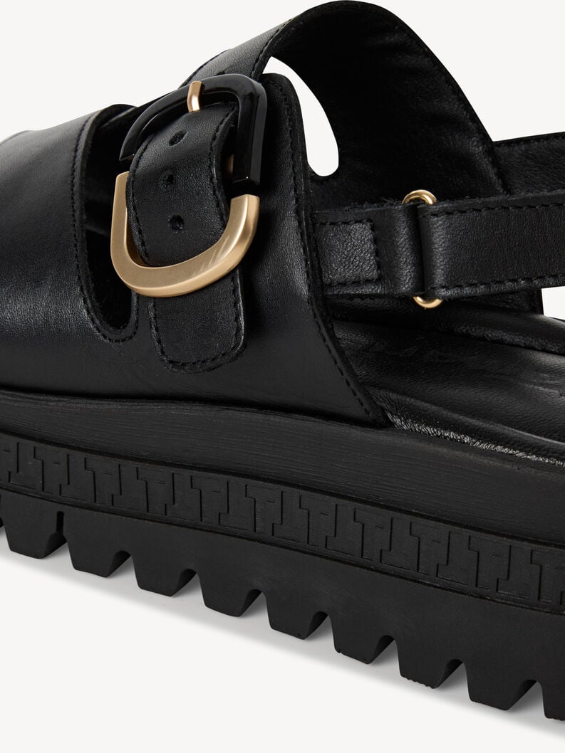 in pelle sandalo con tacco - nero 1-28704-44-003 compra tamaris sandali online