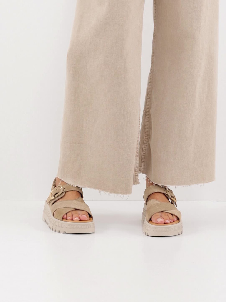 in pelle con tacco sandalo beige 1-28704-44-341 compra tamaris sandali online