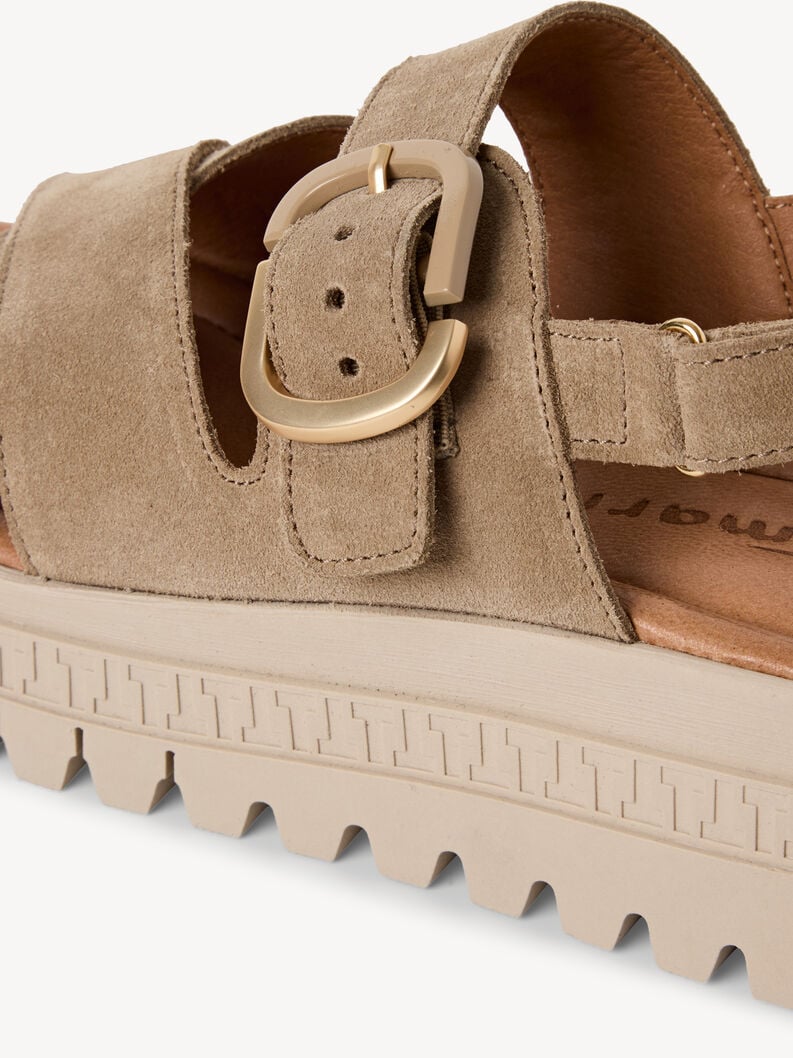 in pelle con tacco sandalo beige 1-28704-44-341 compra tamaris sandali online