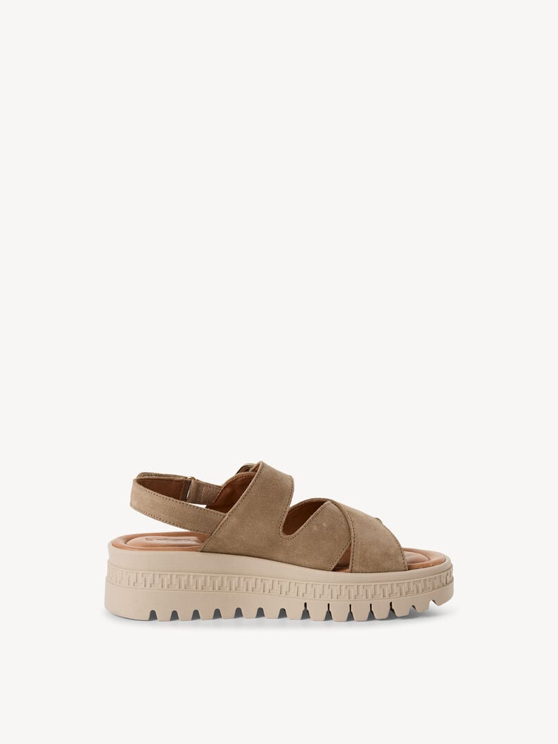 in pelle con tacco sandalo beige 1-28704-44-341 compra tamaris sandali online