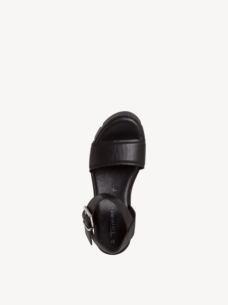in pelle sandalo con tacco - nero 1-28712-42-003 compra tamaris sandali online